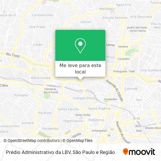 Prédio Administrativo da LBV mapa