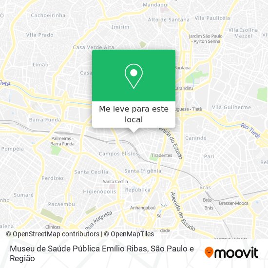 Museu de Saúde Pública Emílio Ribas mapa