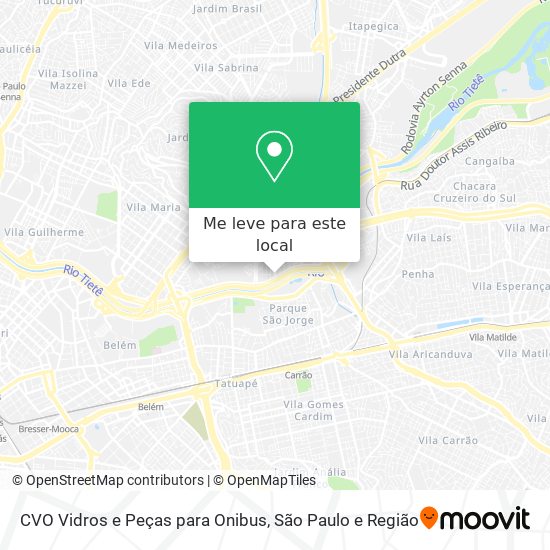 CVO Vidros e Peças para Onibus mapa