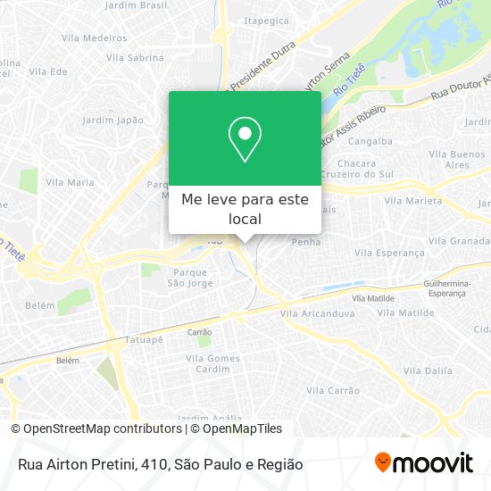 Rua Airton Pretini, 410 mapa