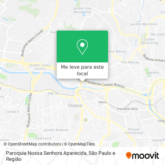 Paroquia Nossa Senhora Aparecida mapa