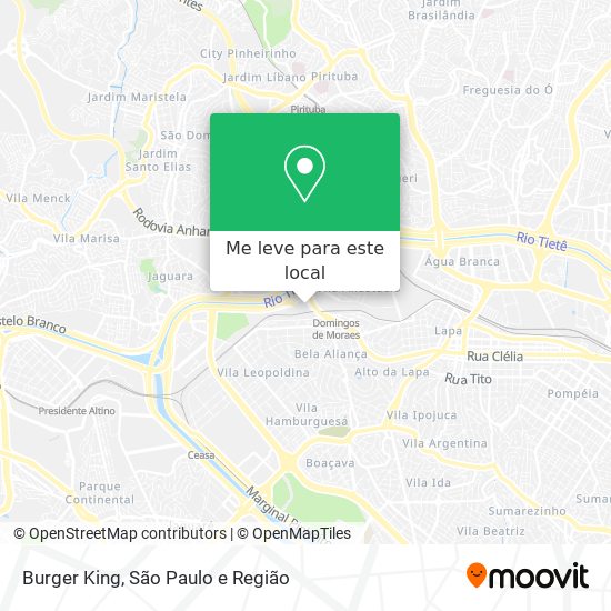 Burger King mapa