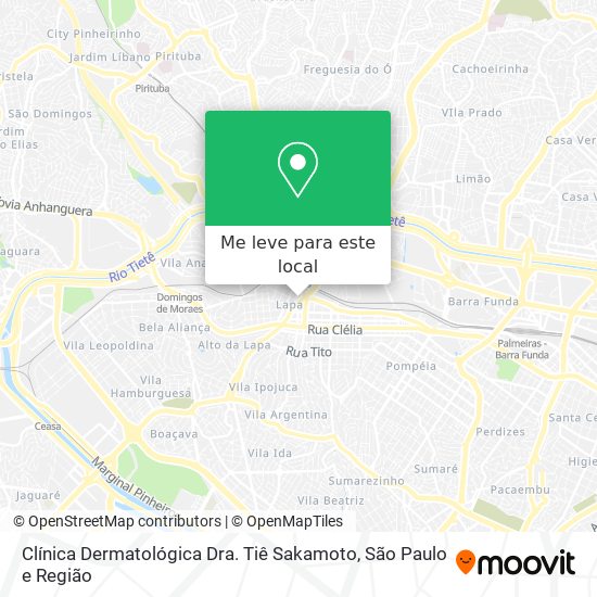 Clínica Dermatológica Dra. Tiê Sakamoto mapa