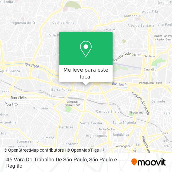 45 Vara Do Trabalho De São Paulo mapa
