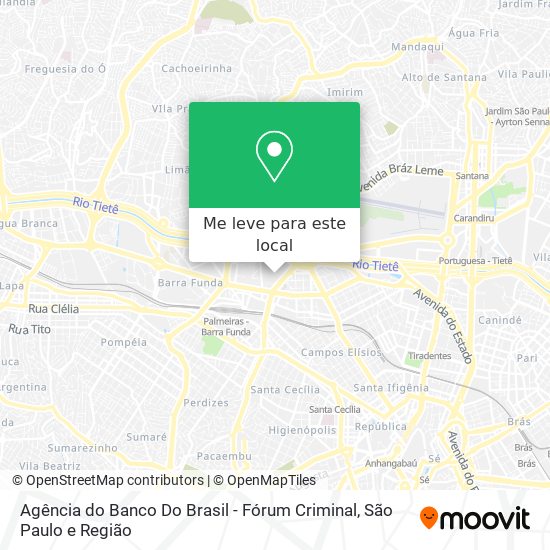 Agência do Banco Do Brasil - Fórum Criminal mapa