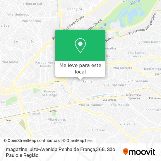 magazine luiza-Avenida Penha de França,368 mapa