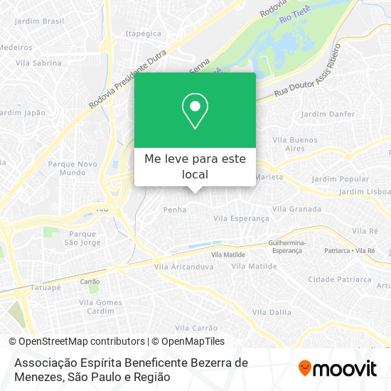 Associação Espírita Beneficente Bezerra de Menezes mapa