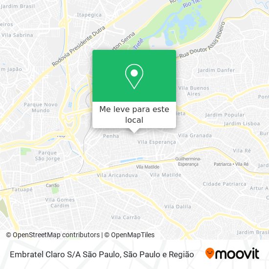 Embratel Claro S/A São Paulo mapa