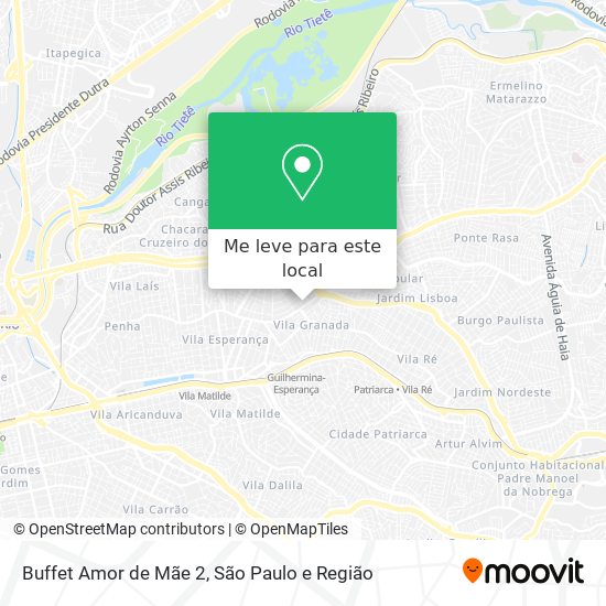 Buffet Amor de Mãe 2 mapa