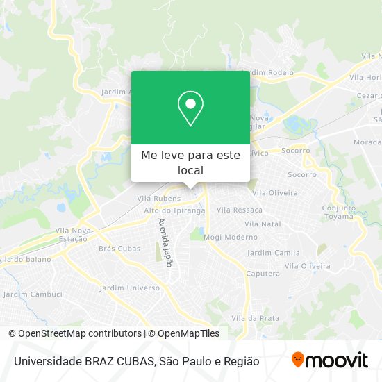 Universidade BRAZ CUBAS mapa