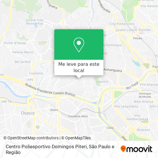 Centro Poliesportivo Domingos Piteri mapa