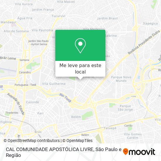 CAL COMUNIDADE APOSTÓLICA LIVRE mapa