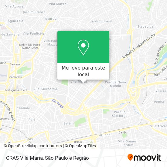 CRAS Vila Maria mapa