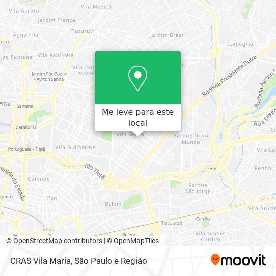 CRAS Vila Maria mapa
