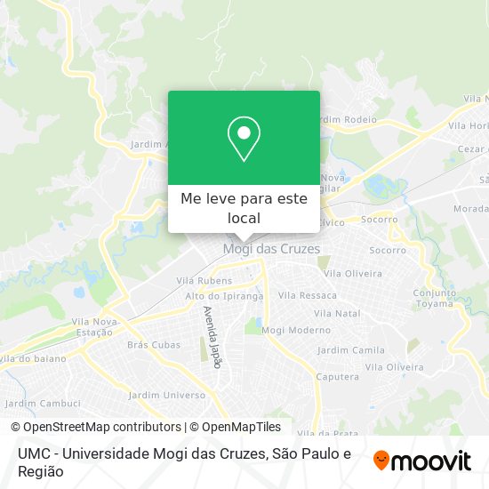 UMC - Universidade Mogi das Cruzes mapa