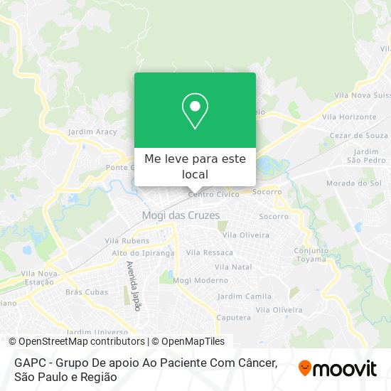 GAPC - Grupo De apoio Ao Paciente Com Câncer mapa