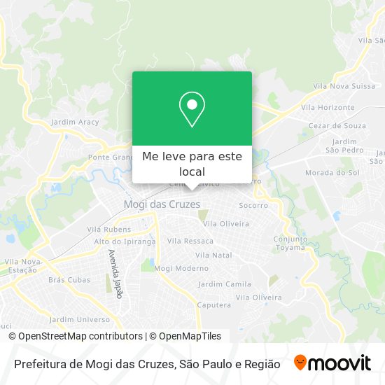 Prefeitura de Mogi das Cruzes mapa