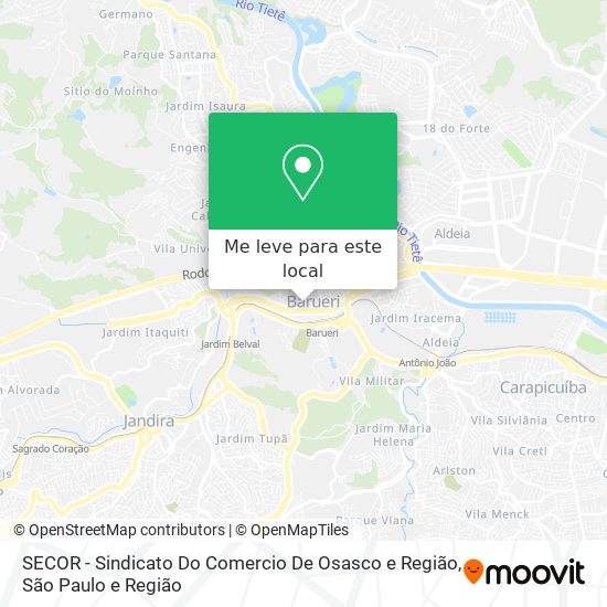 SECOR - Sindicato Do Comercio De Osasco e Região mapa