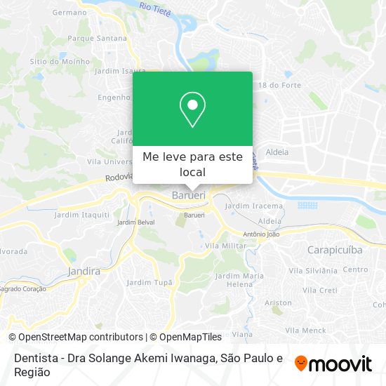 Dentista - Dra Solange Akemi Iwanaga mapa