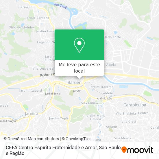CEFA	 Centro Espírita Fraternidade e Amor mapa