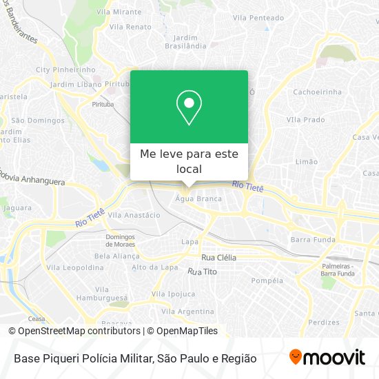 Base Piqueri Polícia Militar mapa