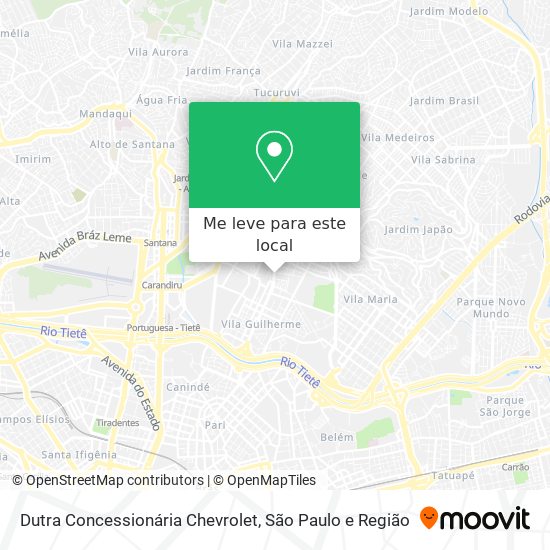 Dutra Concessionária Chevrolet mapa