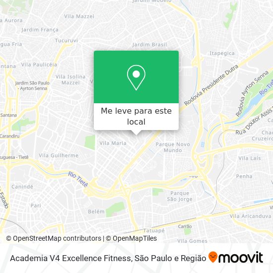 Academia V4 Excellence Fitness mapa