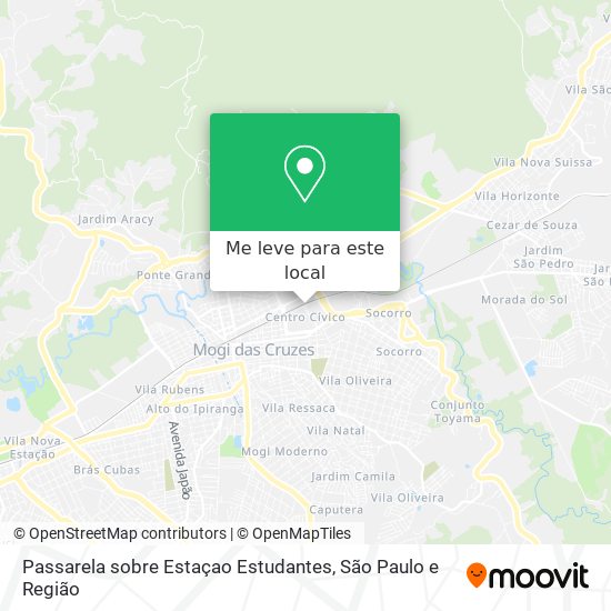 Passarela sobre Estaçao Estudantes mapa