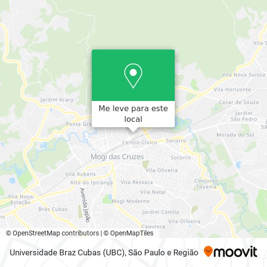 Universidade Braz Cubas (UBC) mapa