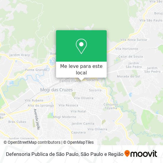 Defensoria Publica de São Paulo mapa