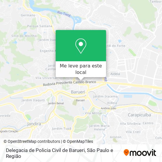 Delegacia de Policia Civil de Barueri mapa