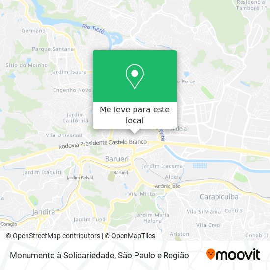 Monumento à Solidariedade mapa