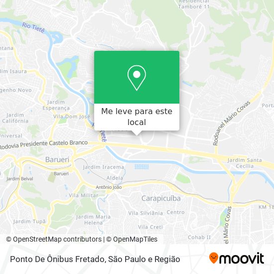 Ponto De Ônibus Fretado mapa