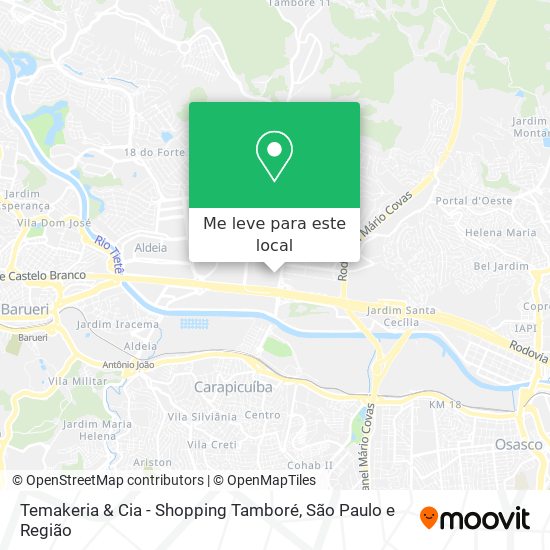 Temakeria & Cia - Shopping Tamboré mapa