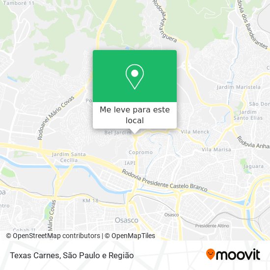 Texas Carnes mapa