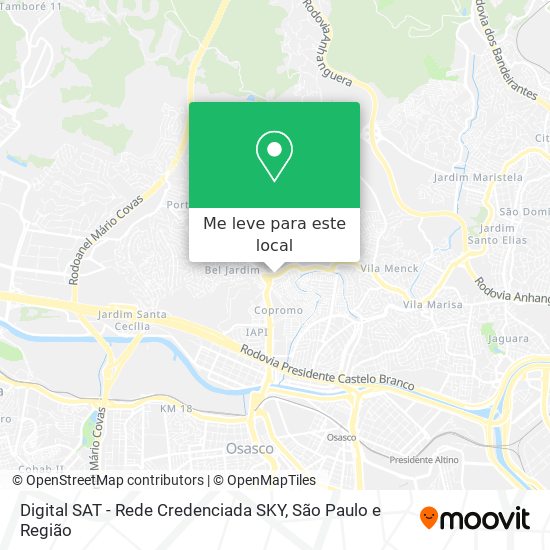 Digital SAT - Rede Credenciada SKY mapa