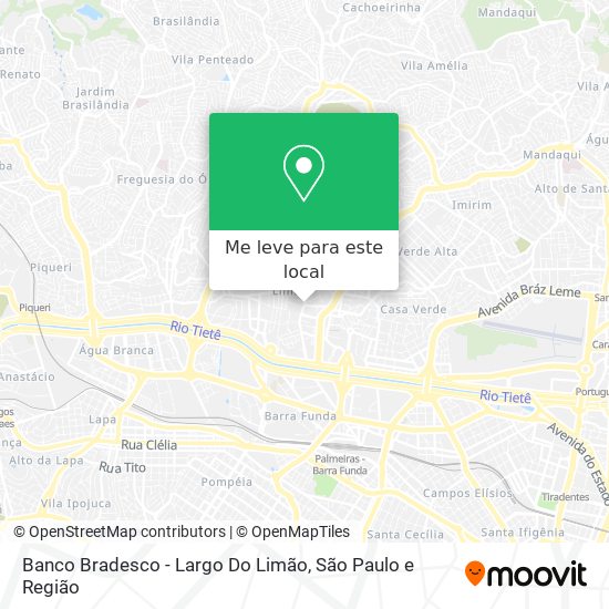 Banco Bradesco - Largo Do Limão mapa