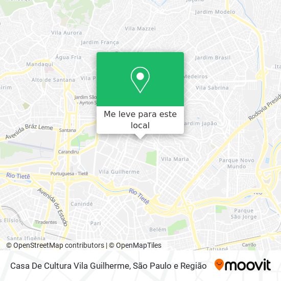 Casa De Cultura Vila Guilherme mapa