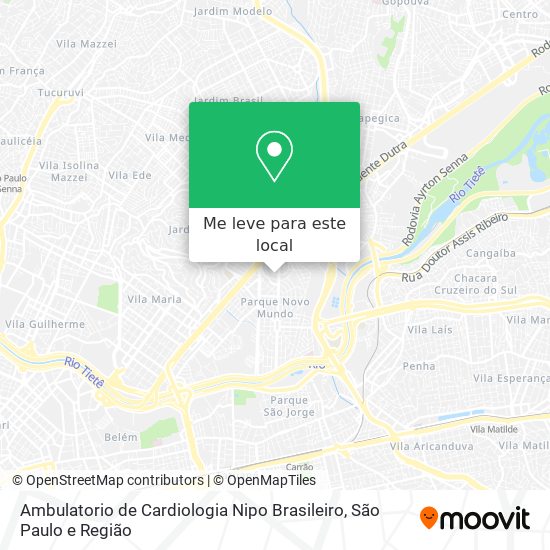 Ambulatorio de Cardiologia Nipo Brasileiro mapa