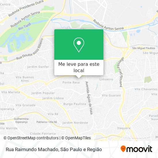 Rua Raimundo Machado mapa