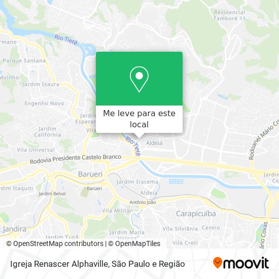 Igreja Renascer Alphaville mapa