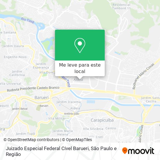 Juizado Especial Federal Cível Barueri mapa