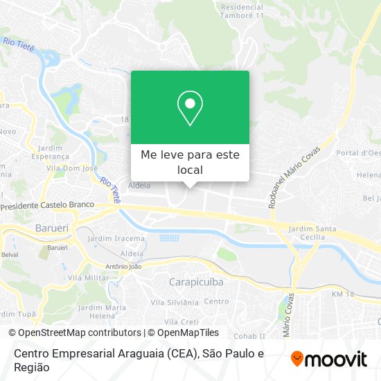 Centro Empresarial Araguaia (CEA) mapa