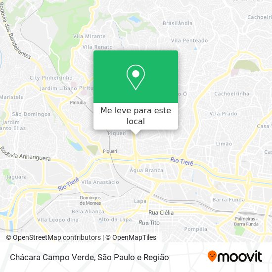 Chácara Campo Verde mapa