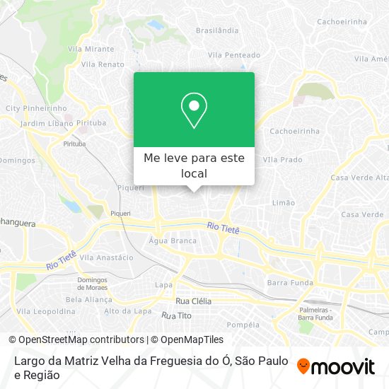 Largo da Matriz Velha da Freguesia do Ó mapa