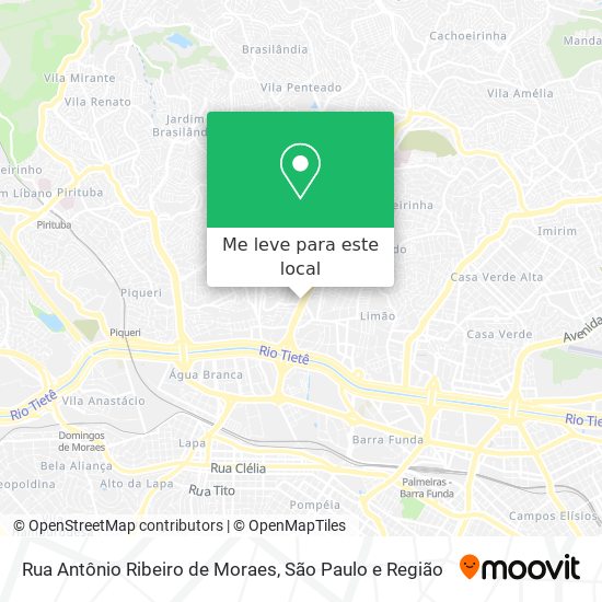 Rua Antônio Ribeiro de Moraes mapa