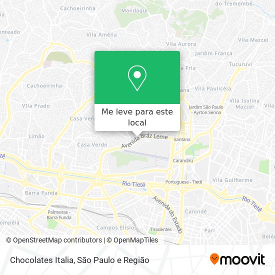 Chocolates Italia mapa