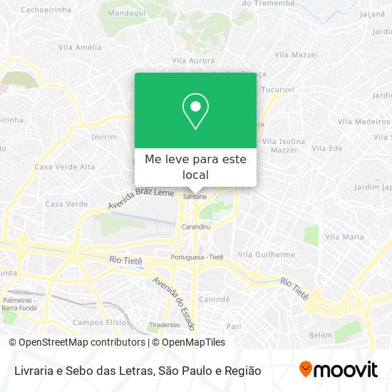 Livraria e Sebo das Letras mapa