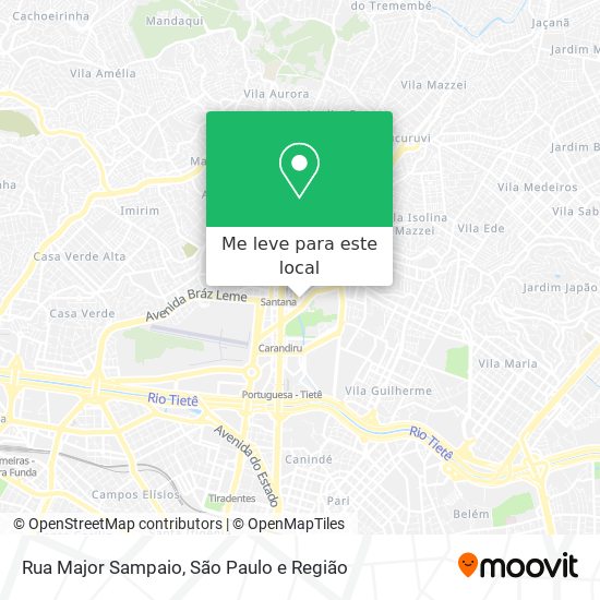 Rua Major Sampaio mapa