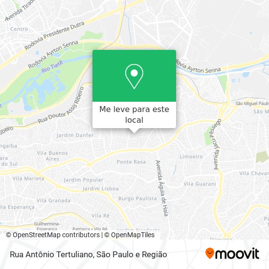 Rua Antônio Tertuliano mapa